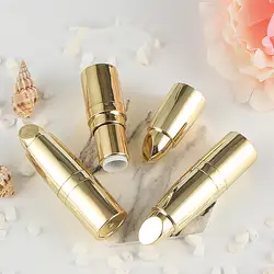 12,1 мм DIY помада пробки косметические упаковки бутылок Shimmer Золотой Maquillaje губы случае упаковка для Для женщин Путешествия 200 шт./лот