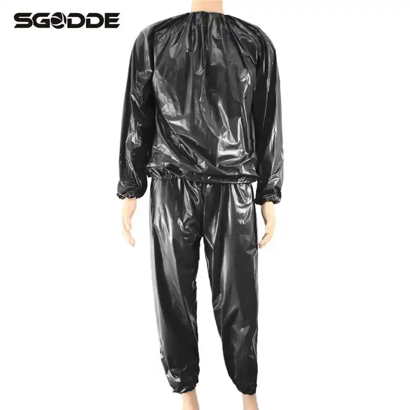 Heavy Duty Fitness Gewicht Verlust Anzuege PVC Sauna Anzug Fitness Studio Schwarz XL-Code TOOGOO R Saunaanzug