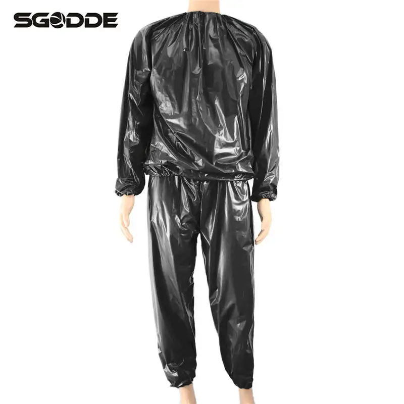 Fitness Waterproof PVC Heavy Sauna Suit Sweat font b Clothes b font Gym Training Slimming font