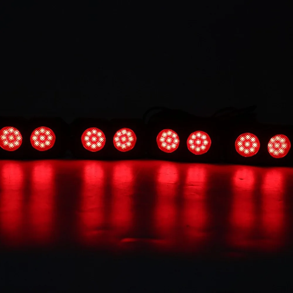 Двухрядный RGB светильник для автомобиля 4 стручки 6 струн 8 струн RGB светодиодный светильник s Многофункциональный Bluetooth пульт дистанционного управления многоцветный неоновый