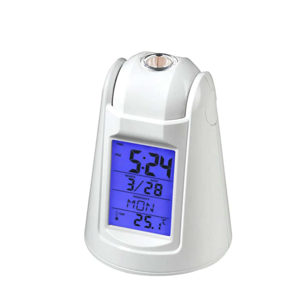 

Creative Voice Control LCD Screen Clocks Indoor Electronic Digital Projector Display Calendar Alarm Clock @LS OC31