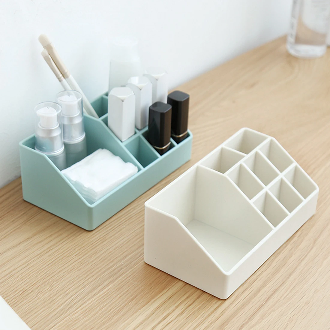 

9 Grid Simple Plastic Makeup Organizer Storage Box Cosmetic Lipstick Box Jewelry Box Case Holder Display Stand Desk Organizer