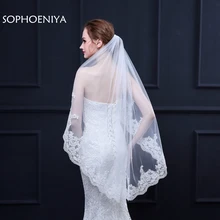 Новое поступление вуаль цвета слоновой кости Свадебная фата два слоя mariage пикантные Свадебные вуаль свадебные аксессуары welon Длинные veil velo sposa