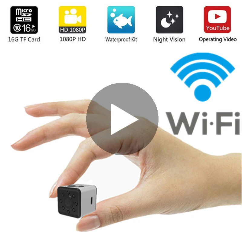 Мини камера SQ13 SQ 13 IP Wi Fi маленькая потайная микро мини умная 1080p HD маленький корпус