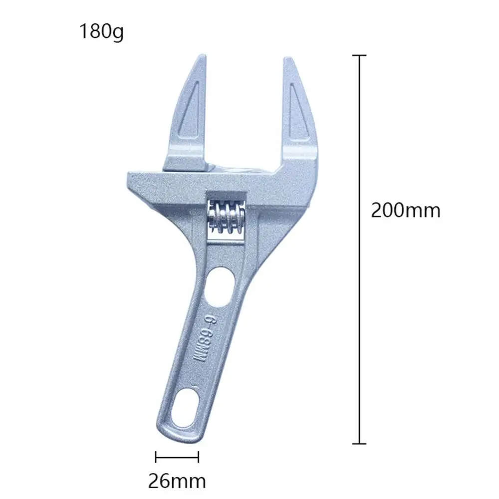 16-68 мм Регулируемый универсальный гаечный ключ из алюминиевого сплава с коротким хвостовиком большой гаечный ключ инструменты для ремонта тяжелых металлов
