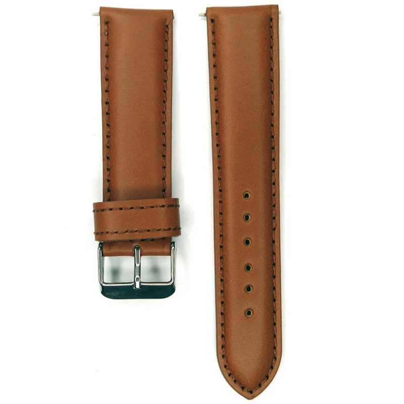 Italiana Del Cuoio Genuino Watch Band 20Mm Watch Strap Vintage Marrone Chiaro Cinturino Fibbia In Acciaio Inox Per Daniel Wellington