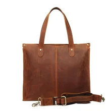 Высококачественная Мужская сумка через плечо из натуральной воловьей кожи, сумка через плечо, деловой портфель, большая сумка-тоут