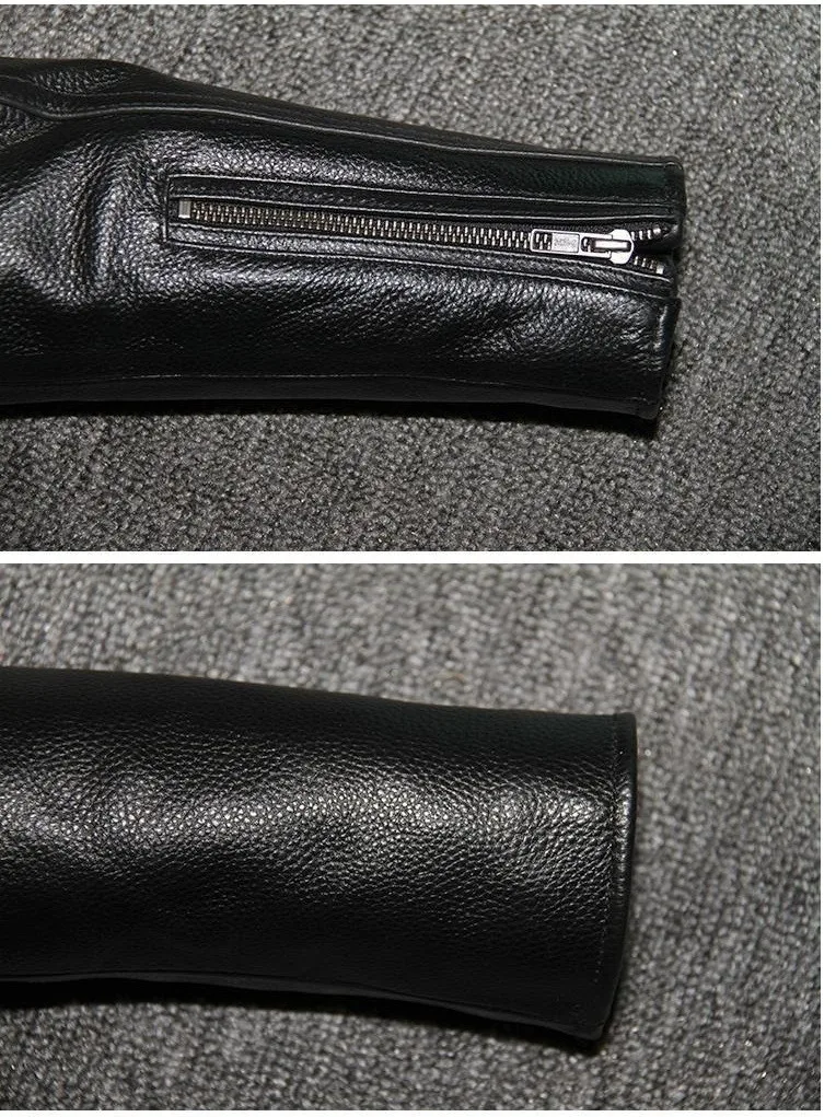 sheepskin jacket Free shipping.2018 new winter warm DHL Brand clothing men cow leather Jackets,men's genuine Leather biker jacket.motorcycle cowhide jacket mens