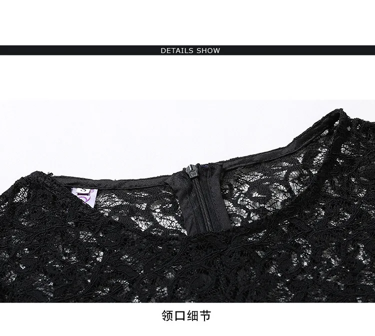 S-xxl весенне-летнее женское платье с узором пейсли, прозрачное черное кружевное платье, 3/4 рукав, длина до икры, модное сексуальное длинное платье