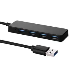 Высокая скорость USB HUB 3,0 Splitter внешний 4 порты и разъёмы usb-адаптер хаб для ноутбука адаптер портов аксессуары ноутбуков челнока