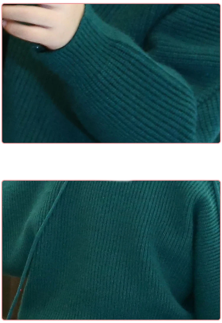 Для девочек свитер с капюшоном Осень-зима детская вязаная одежда свободные вязаный свитер Пуловеры с рукавами «летучая мышь» Детские Рождественские свитера