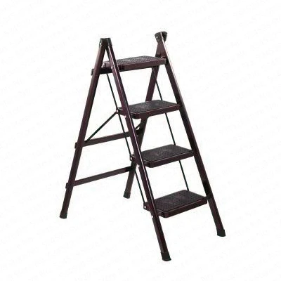 Folding Step Ladder Stool Three-step Thickened Iron Pipe Indoor Ladder Three-step Ladder Kitchen La - 33039511683