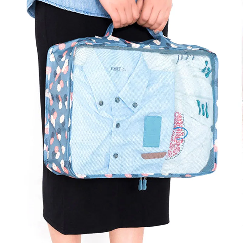 DINIWELL 6 шт. Дорожный чемодан шкаф разделитель контейнер для хранения сумка набор для одежды аккуратный Органайзер Упаковка Кубики мешок для белья
