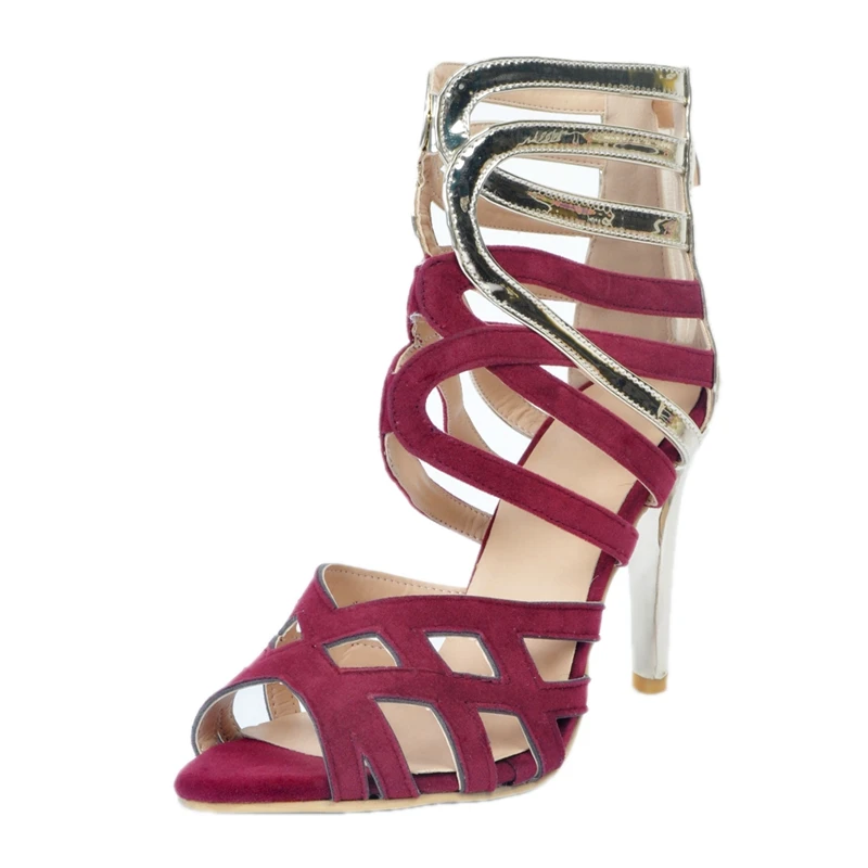 maroon gladiator sandals