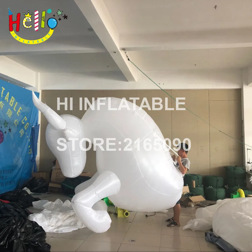 

Circus festival day props colorful moving inflatable bull costume