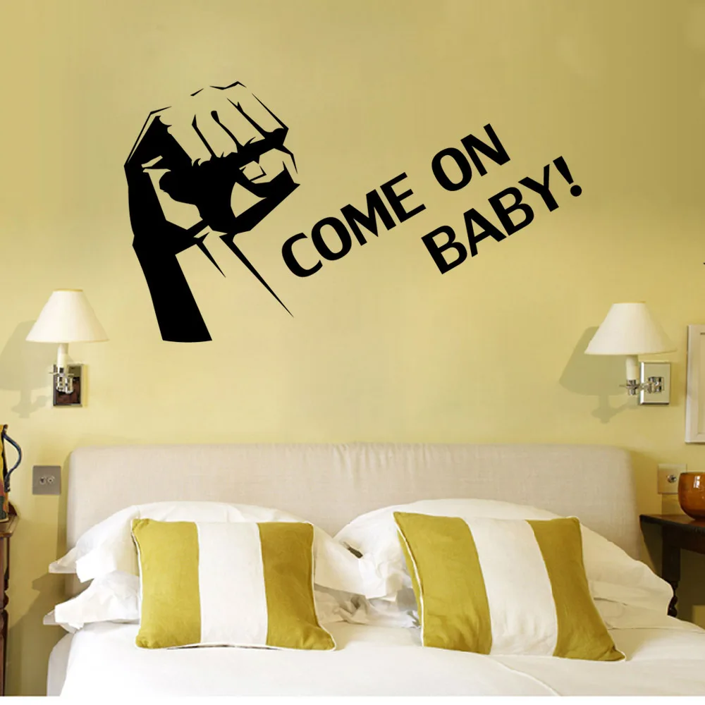 Come On Baby Wall Stickers English Encouragement Vinyl Decals Kids Room