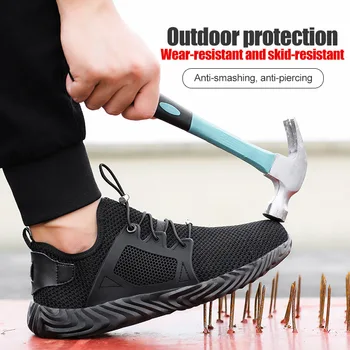 

Top Quality Men Indestructible Shoes Ryder Steel Toe Boot Safety Military Work Sneakers Shoes Men Tenis Masculino