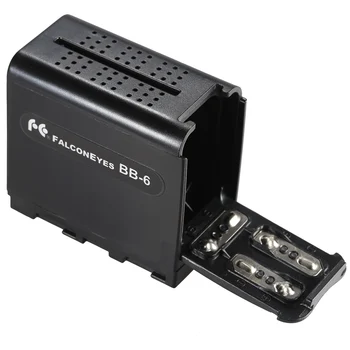 

Andoer BB-6 6pcs AA Battery Pack Case Battery Holder Power as NP-F Battery for LED Video Light Monitor Photography Accessories