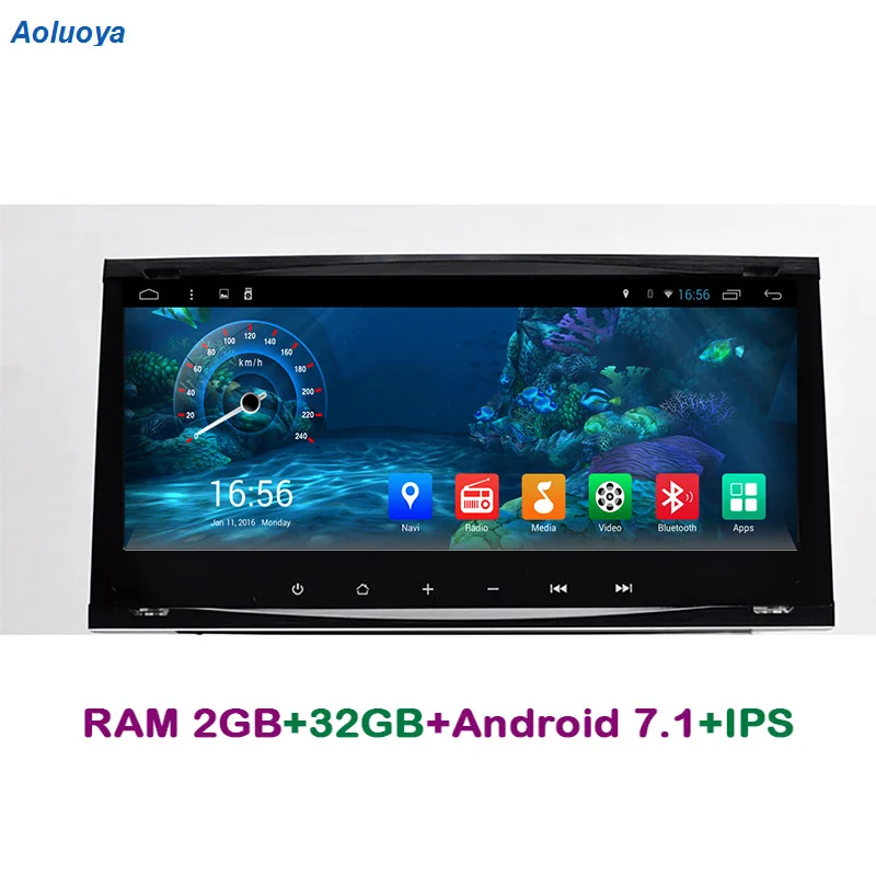 Aoluoya ips ram 2 ГБ Android 7,1 автомобильный dvd-плеер для Ford Focus Transit Galaxy Mondeo Fiesta C-max S-max Kuga радио gps навигация