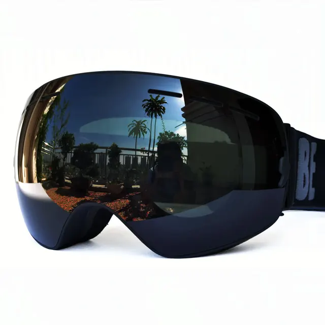 US $15.20 GOG-3100 Double layers UV400 anti-fog polarized ski goggles for men women big ski mask glasses for 