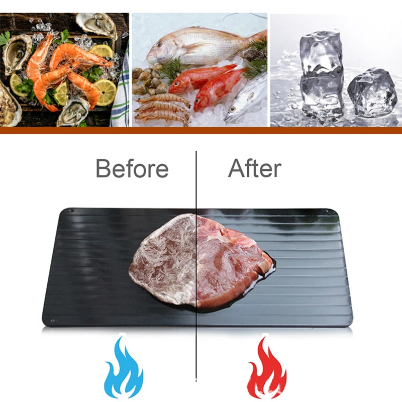 Fast Magic Defrost Tray Safest Way Rapid Thaw Meat Frozen Food Quickly Home Defrosting Without Electricity Chemicals Microwave Fast Magic Defrost Tray Safest Way Rapid Thaw Meat Frozen Food Quickly Home Defrosting Without Electricity Chemicals Microwave
