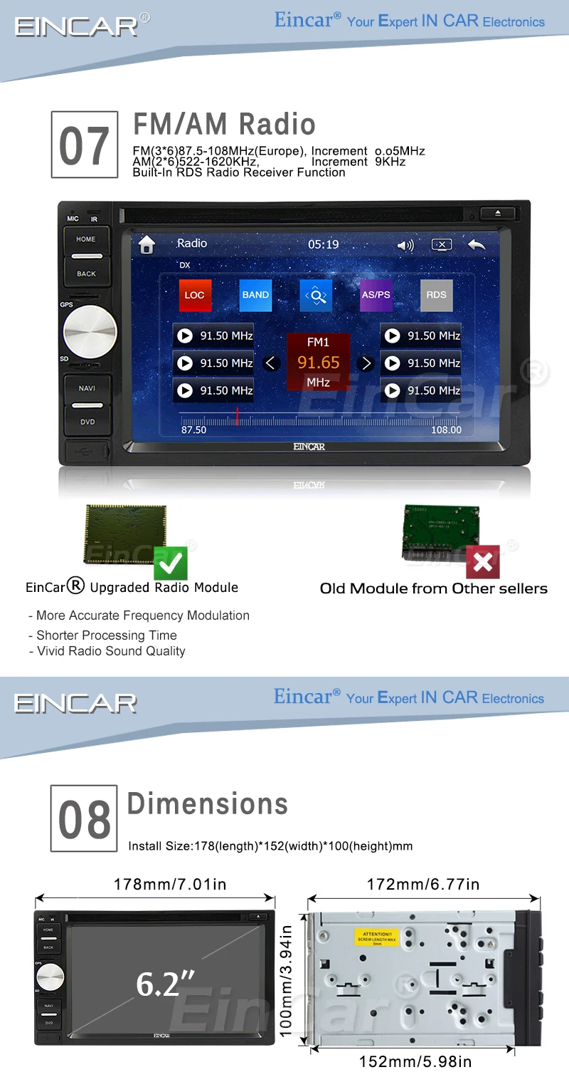 Excellent In Dash Car Stereo DVD Player GPS Navigation Touchscreen 2 Din For Universal Car Radio Bluetooth Auto Autoradio USB SD Aux+Map 5