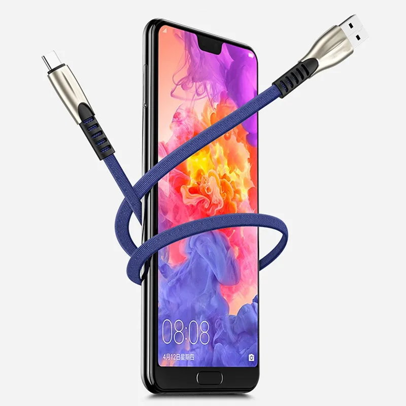 Кабель Micro USB 1 м для Android Samsung Huawei Xiaomi Redmi 7 металлический корпус разъем QC 3 0 шнур
