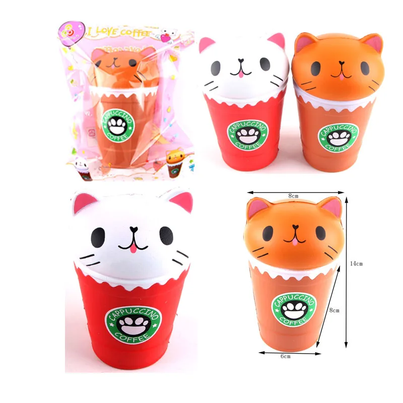 Jumbo Milk Coffee Cup Squishy Slow Rising Cute Strawberry