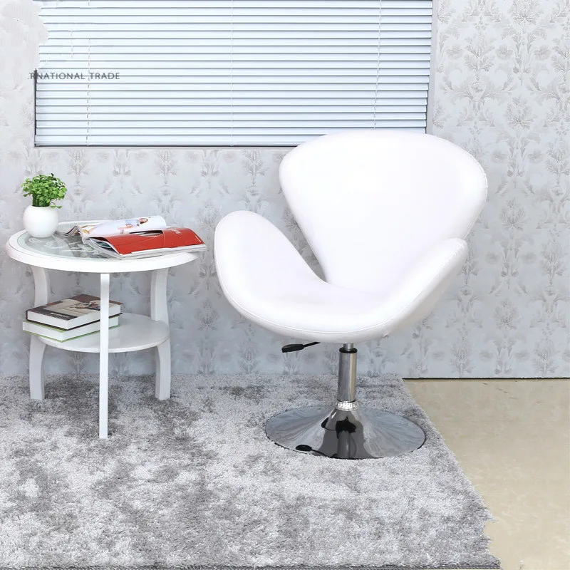 High Quality PU Material Short Swivel Lifting Chair Ergonomic Bar Stool Office/Waiting Room/Reception/Computer Chair cadeira