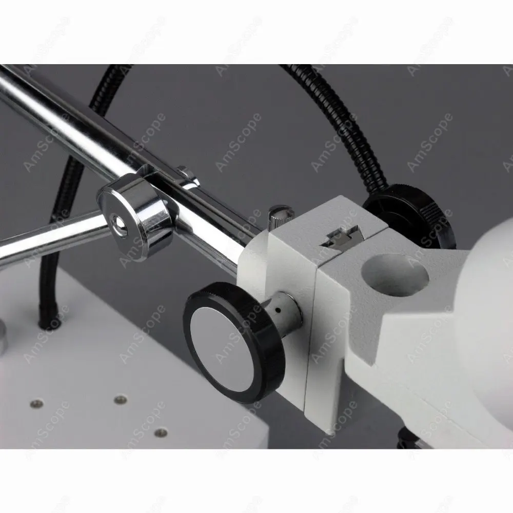 Бинокулярный стерео микроскоп AmScope 10X бинокулярный на стреле подставка + LED