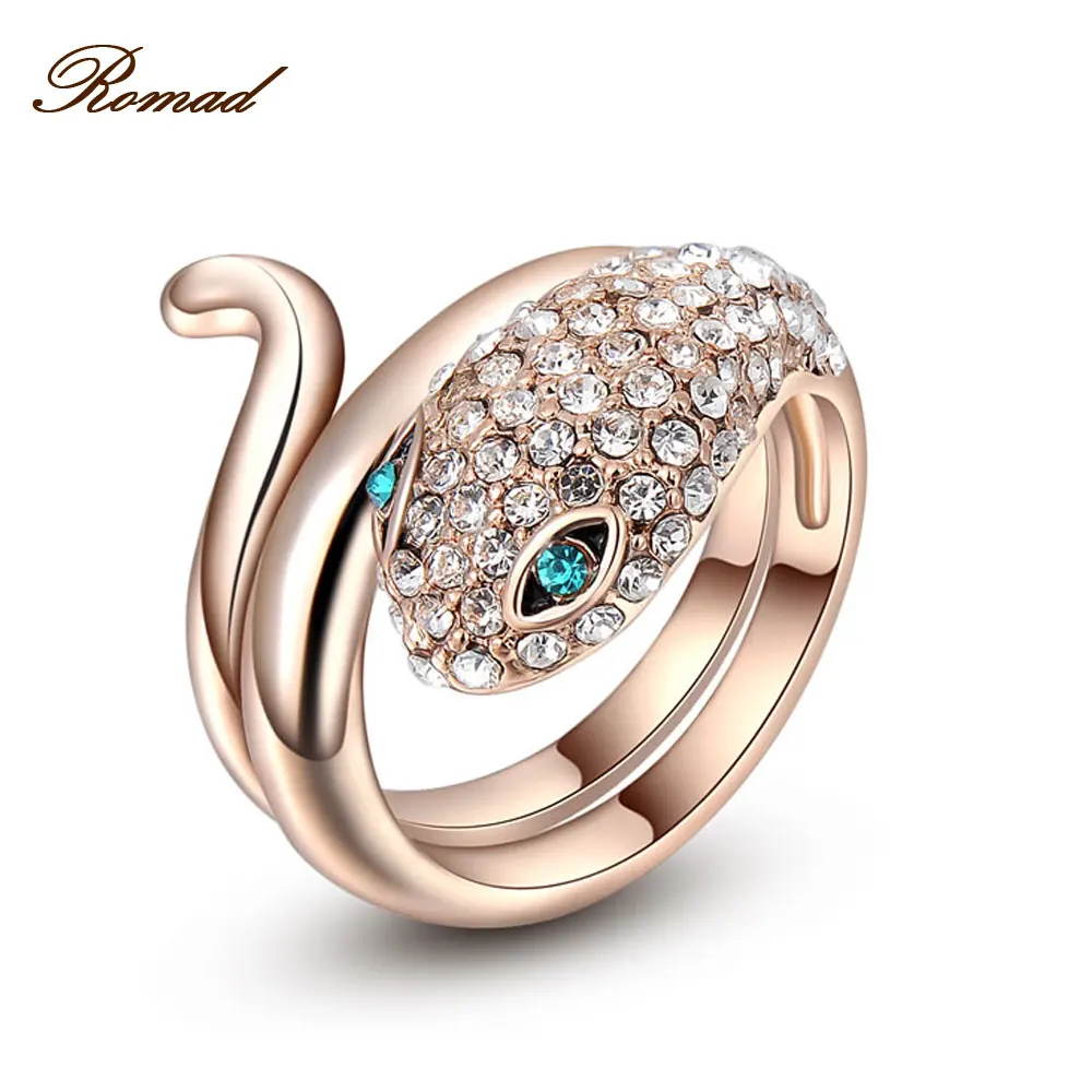 City rose gold rings for women size 6 8 accessories