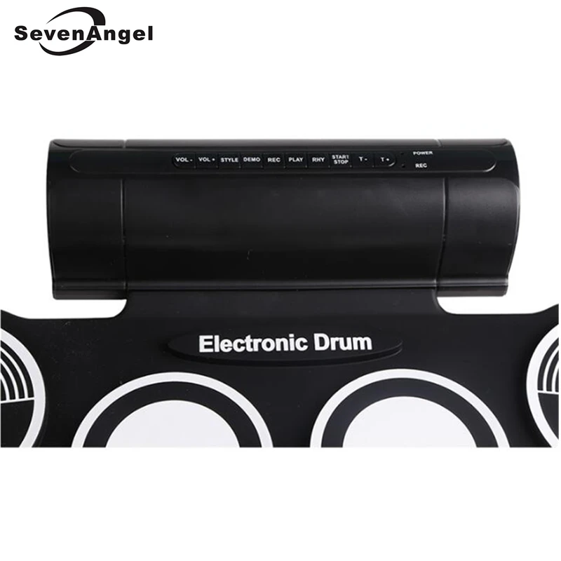 Professional Portable Roll Up USB MIDI Machine Electronic Drums Pad Kit Percussion Instruments with Drumstick for Music Lover