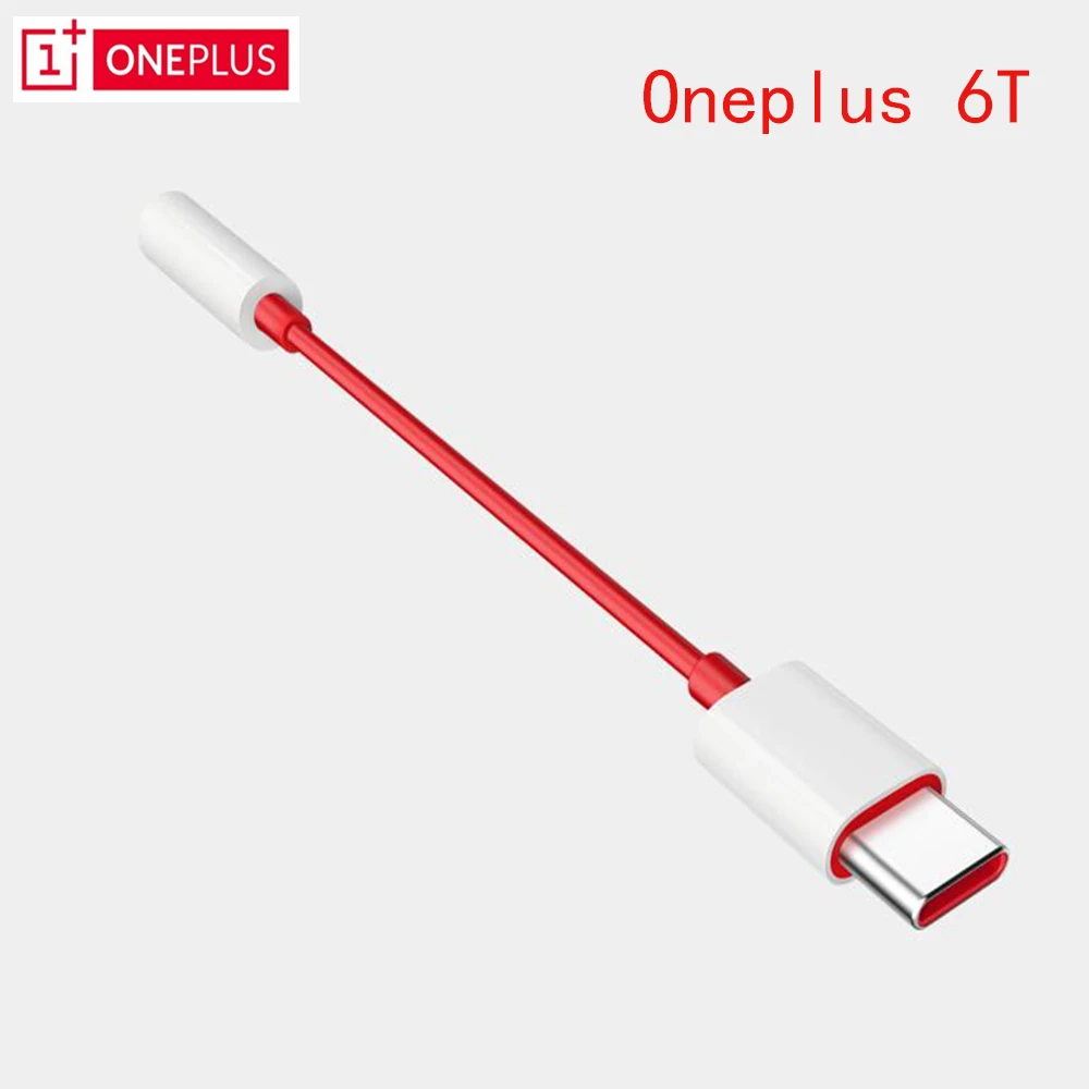 

Original Oneplus 6T USB 3.1 TYPE C To 3.5MM Earphone Jack Adapter Type-C Audio Cable Converter for Oneplus 1+6T