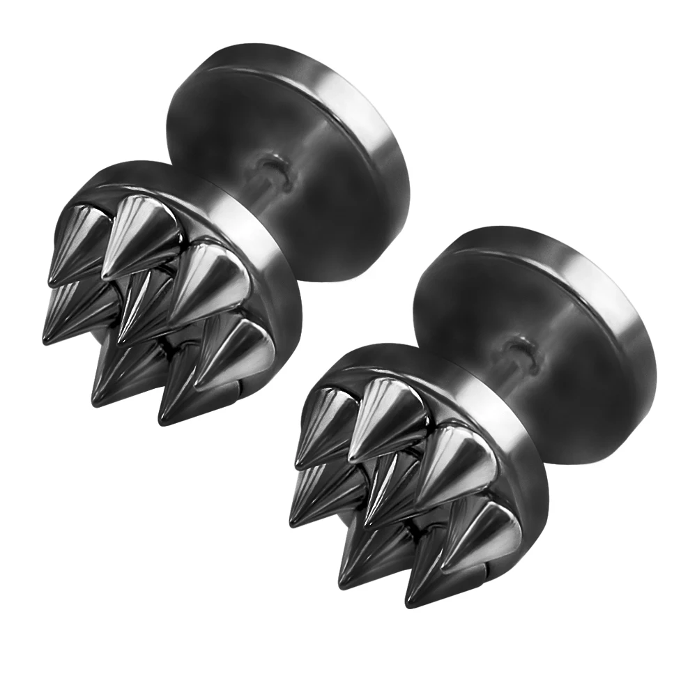 Buy 16 Gauge Spike Earrings Punk Fashion 4 Colors Men