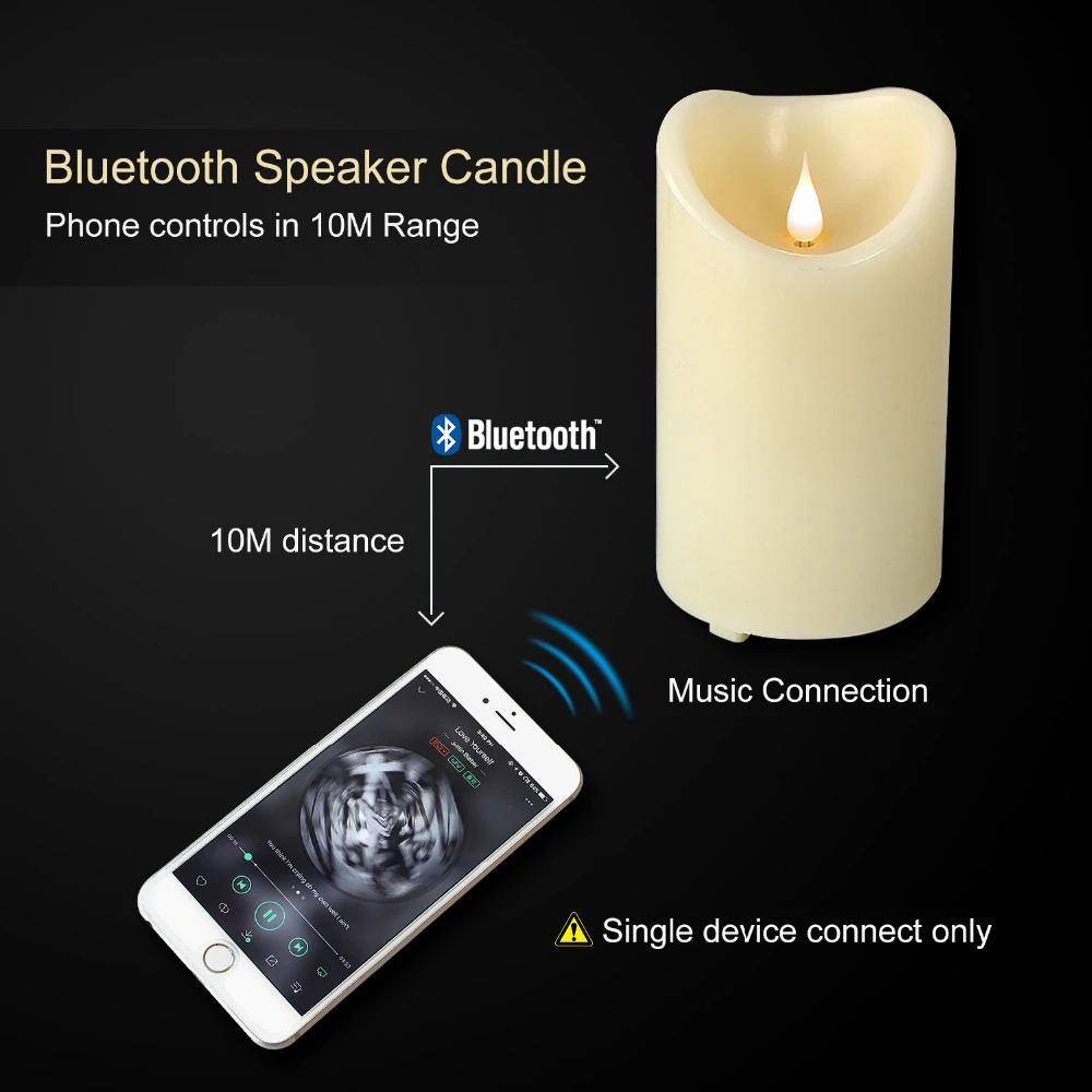 living candle bluetooth speaker