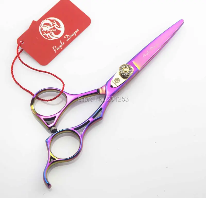 

JP440C 9CR Purple Dragon 5.5Inch Cutting Scissors Colorful Human Hair Shears with Pretty Handle for Salon Barbers,1Pcs LZS0691