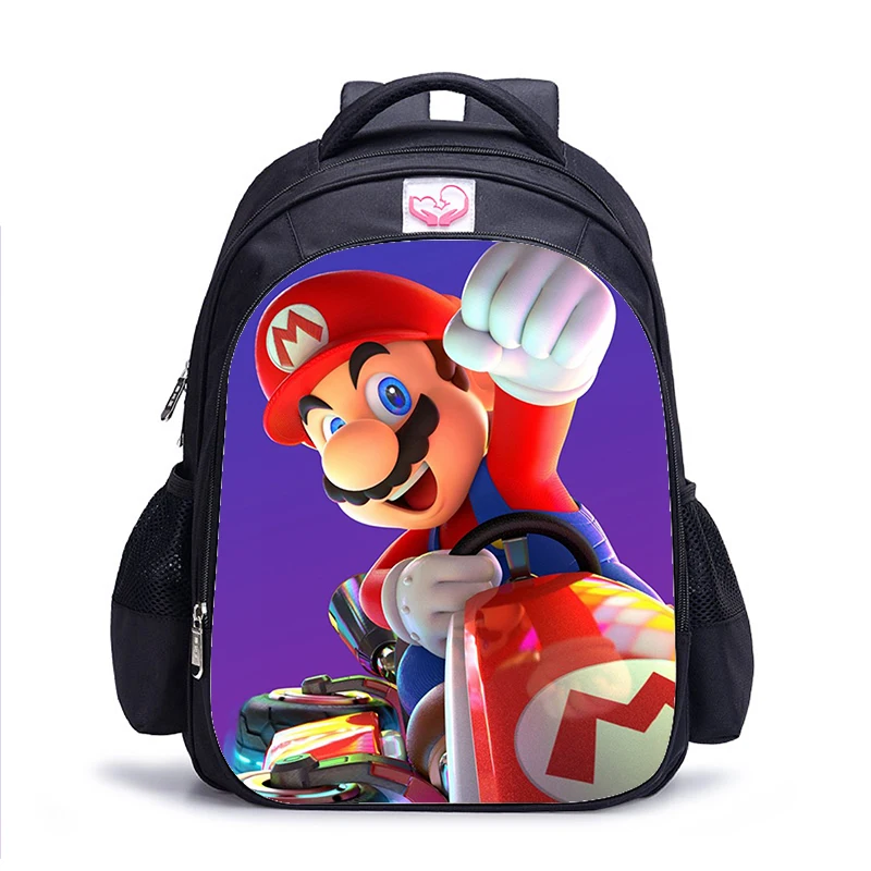 16 дюймов Марио Соник Ежик школьный рюкзак для девочек мальчиков ортопедический школьный рюкзак рюкзаки детская сумка Escolar - Цвет: Mario 6