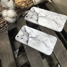 New Hot Cool Fashion Crack White Black Marble Print Soft TPU Slim Shell Cover For iPhone 6 s + Stylish Cute Phone Cases Girls