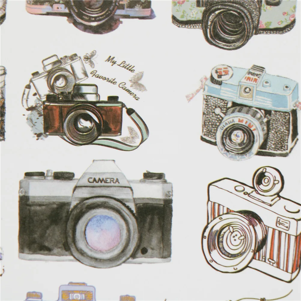 camera adhesive paper sticker DIY handmade photo album scrapbook diary