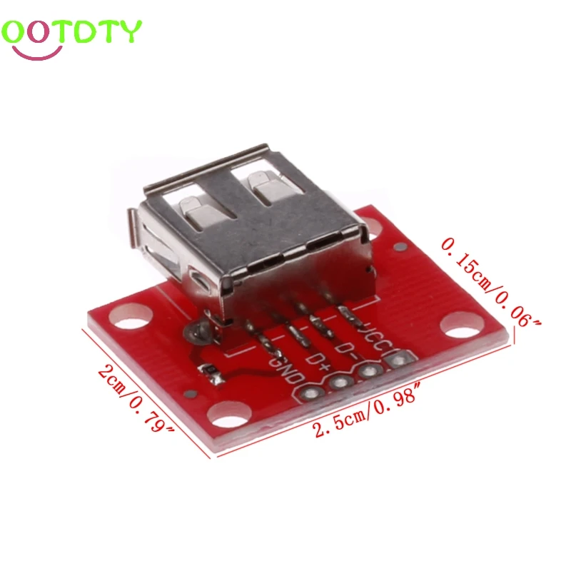 

USB Female Power Module USB Type A Female Breakout Converter Board Breadboard