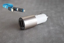 Roca moutor realmente 2.1a usb cargador de coche para lenovo s90 a536 k3 note s60 p70 p780 p1 vibe x2 disparado y otro teléfono del coche del usb cargador