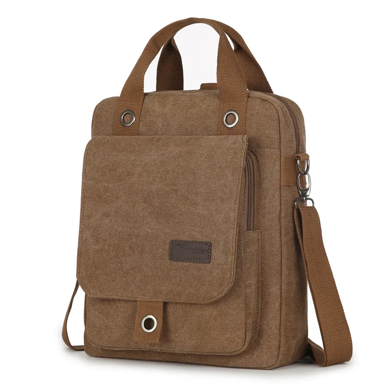 

Hot 2016 New Vintage Men Canvas Bag Casual Travel Shoulder Bag Rucksack Multifunction Men's Crossbody Bag