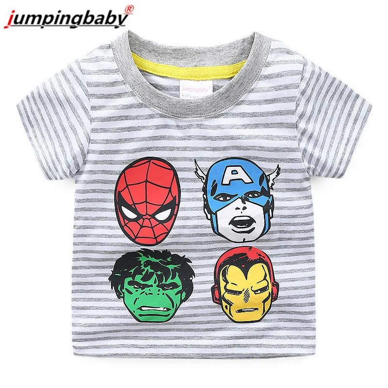 

Jumpingbaby 2019 Boys T shirt Car T-shirt Animal Print Koszulka Kids Clothes Summer Top Batman Camisetas Tshirt Supperman Tops