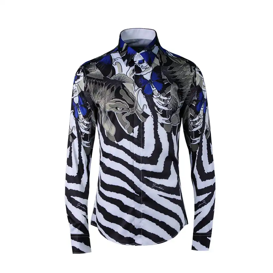 Zebra Print Mens Dress Shirt Dreamworks