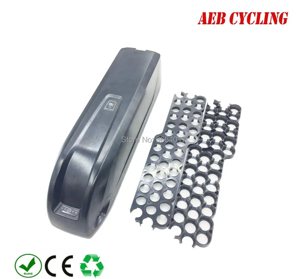 Best Free shipping jumbo shark BBG down tube ebike battery case 42 Pcs 21700 cells/65 Pcs 18650 ebike battery case for fat tire bike 1