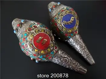 

Tibetan Snail handicrafts Tibetan Buddhist music instrument 14-15cm Buddhist decor arts TBC984