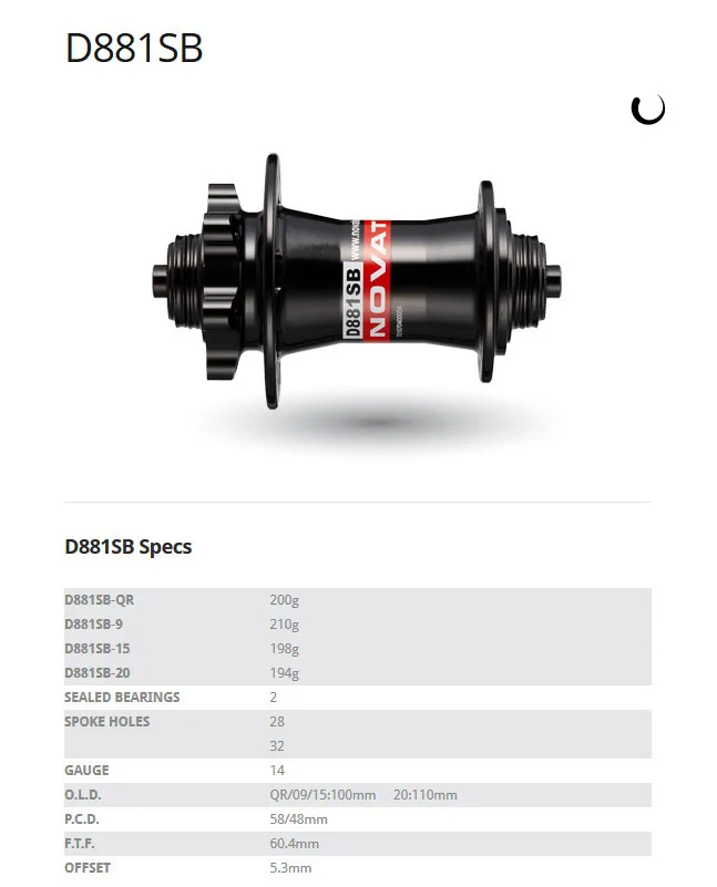 D881SB 15mm thru