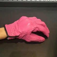 Guantes para ciclismo de deporte al aire libre con protección de nudillos de cuero vintage para hombre