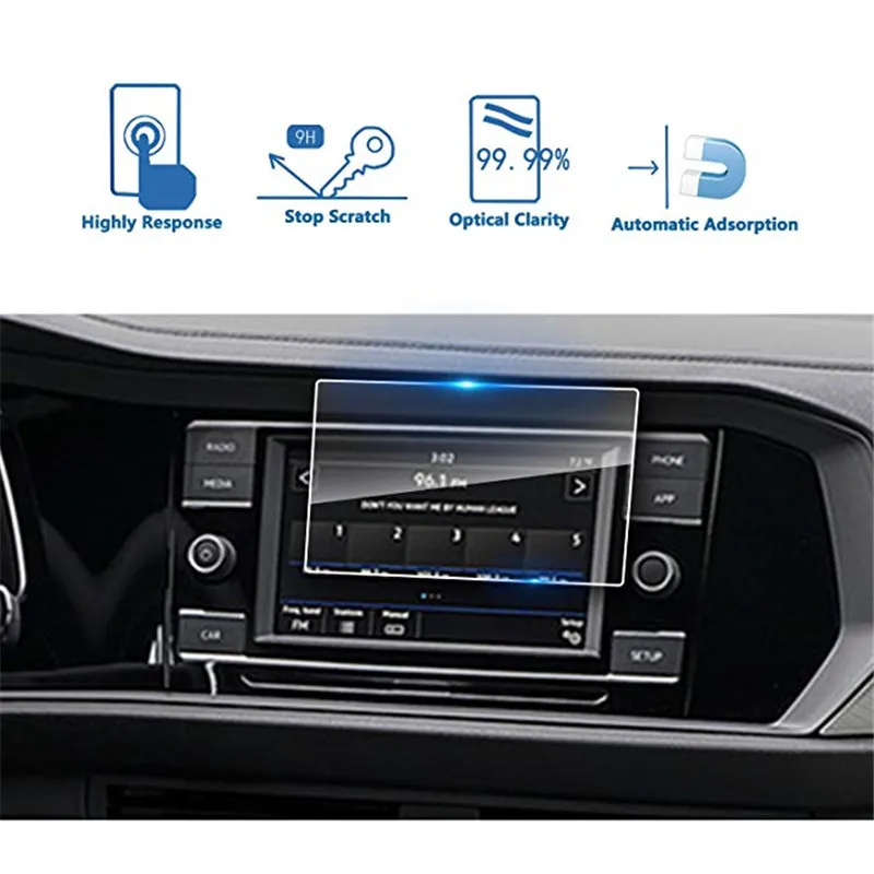 

For Volkswagen Jetta 2019 6.5-Inch Car Navigation Screen Protector Tempered Glass Touch Screen Protector