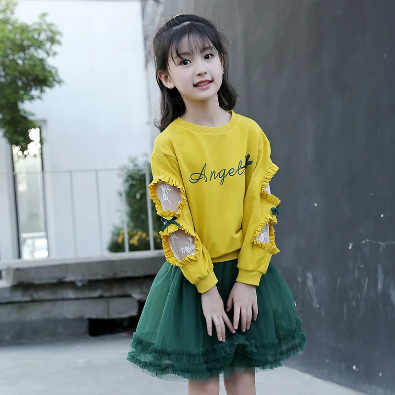 Clothes Set For Girls Autumn Kids Teen Girl Suit School Kids Outfits Cotton Sweatshirt + Skirts Big Girls Clothing 8 9 10 11 12 Clothes Set For Girls Autumn Kids Teen Girl Suit School Kids Outfits Cotton Sweatshirt + Skirts Big Girls Clothing 8 9 10 11 12